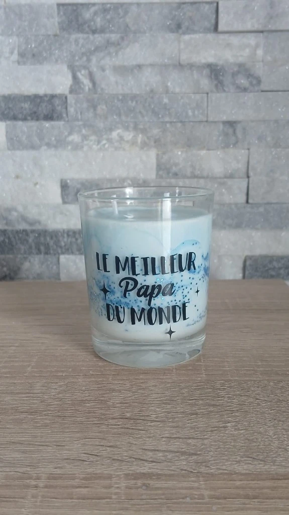 Bougie Personnalisée - Meilleur Papa - Fête des Pères